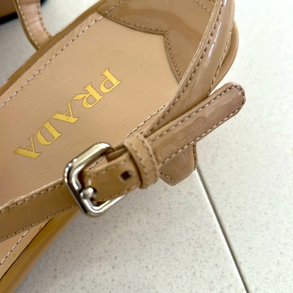 Prada Patent Leather Logo Wedges - Picture 4 of 5